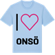 Blue Soul t-shirt med Jag älskar Onsö t-shirt stort tryck