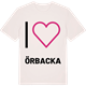 Vintage White t-shirt med Jag älskar Örbacka t-shirt stort tryck
