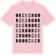 Pink Cotton t-shirt med Oreberg ordlek t-shirt