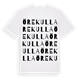 White t-shirt med Örekulla ordlek t-shirt