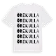 White t-shirt med Örekulla ordlek t-shirt