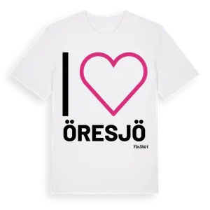 Jag älskar Öresjö t-shirt stort tryck – ekologisk bomull t-shirt från Pinshirt
