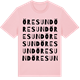 Pink Cotton t-shirt med Öresund ordlek t-shirt