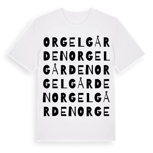 Orgelgården ordlek t-shirt – ekologisk bomull t-shirt från Pinshirt