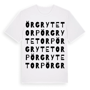 Örgryte Torp ordlek t-shirt – ekologisk bomull t-shirt från Pinshirt