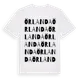 White t-shirt med Örlanda ordlek t-shirt