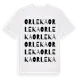 White t-shirt med Orleka ordlek t-shirt