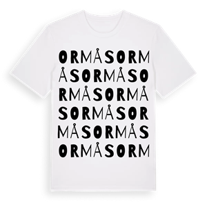 Ormås ordlek t-shirt – ekologisk bomull t-shirt från Pinshirt
