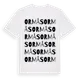 White t-shirt med Ormås ordlek t-shirt