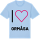 Blue Soul t-shirt med Jag älskar Ormåsa t-shirt stort tryck