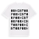 White t-shirt med Ormentorp ordlek t-shirt