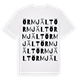 White t-shirt med Örmjält ordlek t-shirt