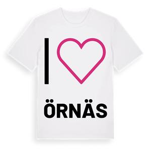 Jag älskar Örnäs t-shirt stort tryck – ekologisk bomull t-shirt från PinShirt