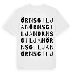 Örnsgiljan ordlek t-shirt – ekologisk bomull t-shirt från Pinshirt