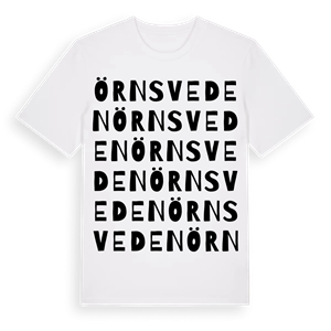 Örnsveden ordlek t-shirt – ekologisk bomull t-shirt från Pinshirt