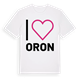White t-shirt med Jag älskar Oron t-shirt stort tryck