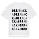 White t-shirt med Orrabacka ordlek t-shirt