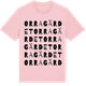 Pink Cotton t-shirt med Orragärdet ordlek t-shirt