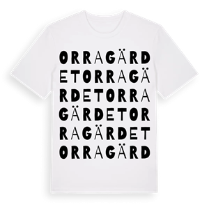 Orragärdet ordlek t-shirt – ekologisk bomull t-shirt från Pinshirt