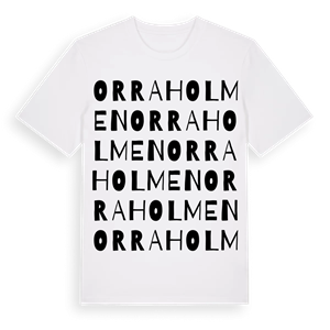 Orraholmen ordlek t-shirt – ekologisk bomull t-shirt från Pinshirt