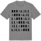 Mid Heather Gray t-shirt med Orrakulla ordlek t-shirt