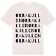 Vintage White t-shirt med Orrakullen ordlek t-shirt
