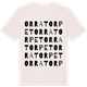 Vintage White t-shirt med Orratorpet ordlek t-shirt