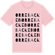 Pink Cotton t-shirt med Orrebacken ordlek t-shirt