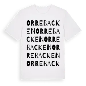 Orrebacken ordlek t-shirt – ekologisk bomull t-shirt från Pinshirt