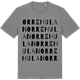 Mid Heather Gray t-shirt med Orrehulan ordlek t-shirt