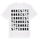 White t-shirt med Orresäter ordlek t-shirt