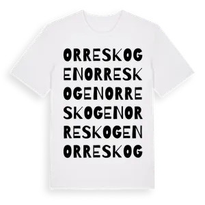Orreskogen ordlek t-shirt – ekologisk bomull t-shirt från Pinshirt