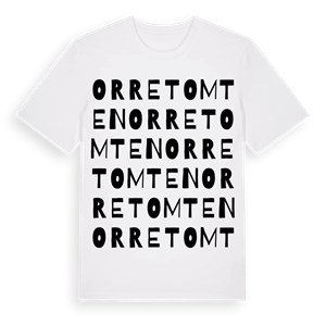 Orretomten ordlek t-shirt – ekologisk bomull t-shirt från Pinshirt