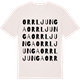 Vintage White t-shirt med Orrljunga ordlek t-shirt