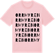 Pink Cotton t-shirt med Orrmyren ordlek t-shirt