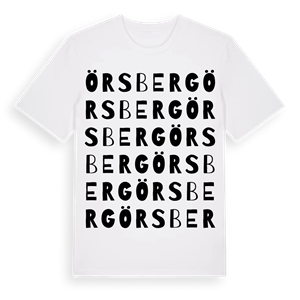 Örsberg ordlek t-shirt – ekologisk bomull t-shirt från Pinshirt