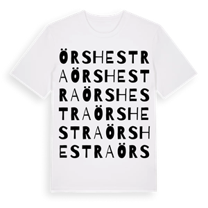 Örshestra ordlek t-shirt – ekologisk bomull t-shirt från Pinshirt