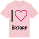 Pink Cotton t-shirt med Jag älskar Örtorp t-shirt stort tryck
