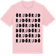 Pink Cotton t-shirt med Örud ordlek t-shirt