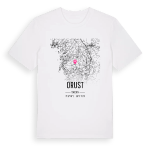 Orust karta t-shirt – ekologisk bomull t-shirt från Pinshirt