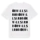 White t-shirt med Örvallsbron ordlek t-shirt