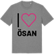 Mid Heather Gray t-shirt med Jag älskar Ösan t-shirt stort tryck