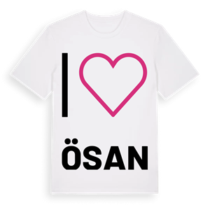 Jag älskar Ösan t-shirt stort tryck – ekologisk bomull t-shirt från PinShirt