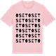 Pink Cotton t-shirt med Oset ordlek t-shirt