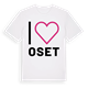 White t-shirt med Jag älskar Oset t-shirt stort tryck