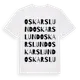 White t-shirt med Oskarslund ordlek t-shirt