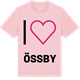 Pink Cotton t-shirt med Jag älskar Össby t-shirt stort tryck