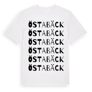 Östabäck ordlek t-shirt – ekologisk bomull t-shirt från Pinshirt