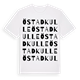White t-shirt med Östadkulle ordlek t-shirt