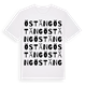 White t-shirt med Östäng ordlek t-shirt